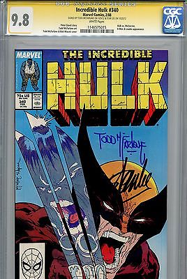 Incredible Hulk Vol 1 340 CGC 98 SS Stan Lee Todd McFarlane David Wolverine WP