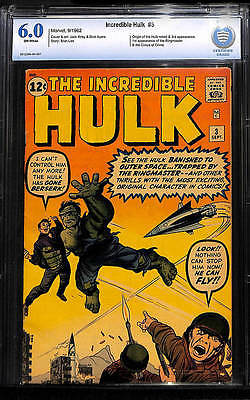 INCREDIBLE HULK 3 CBCS 60 FN not CGC 1st Ringmaster  Circus of Crime 