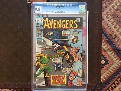 The Avengers 74 Mar 1970 Marvel CGC 98 Death is the Hunter Vision Black P
