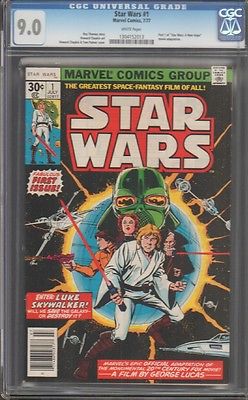 Star Wars 1 Jul 1977 Marvel CGC White Pages