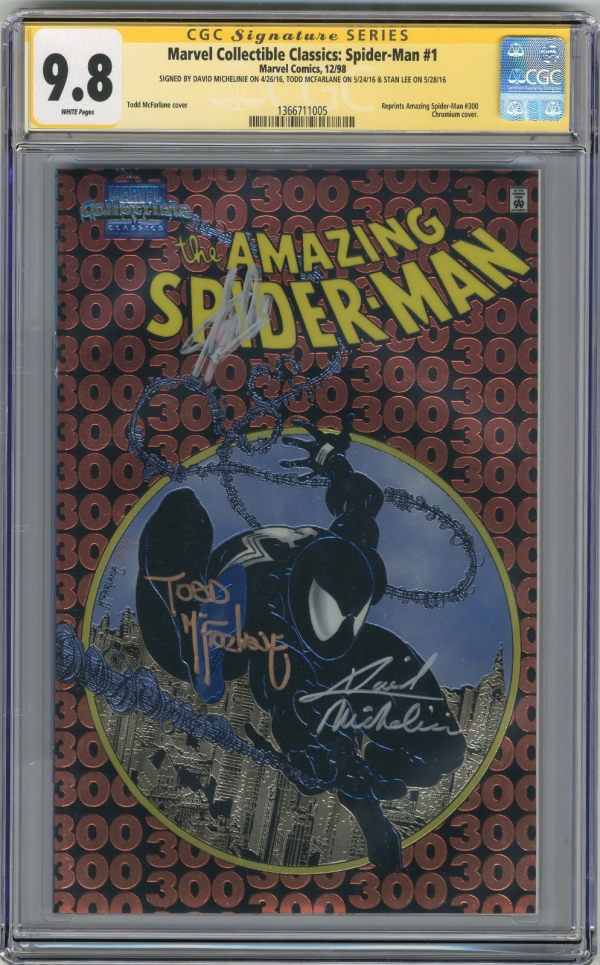 1998 Amazing SpiderMan 300 Chromium CGC 98 Signed by Stan Lee McFarlane