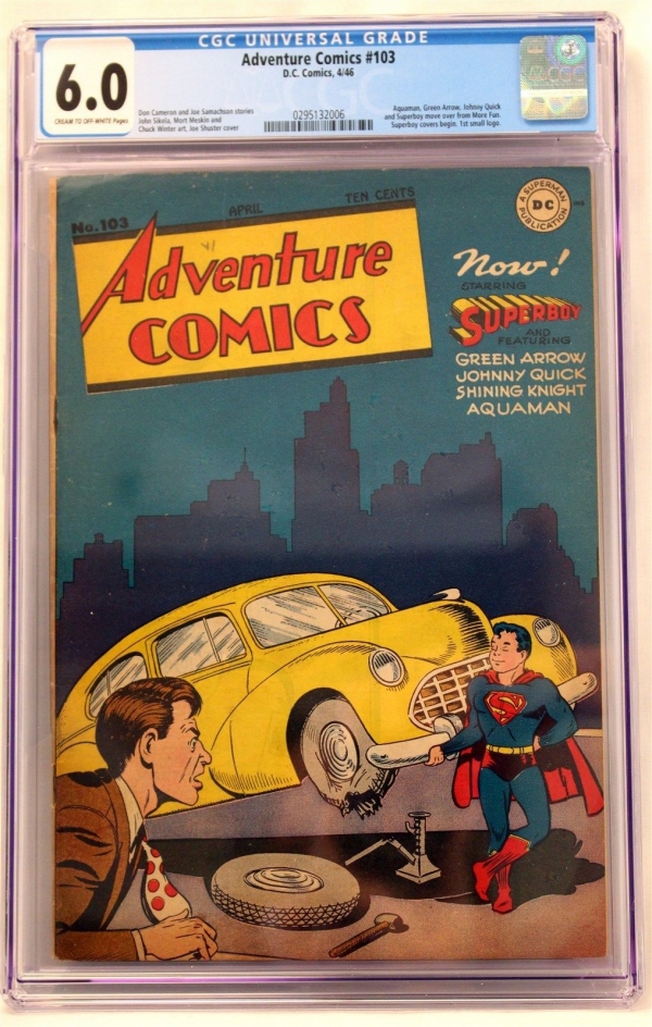Adventure Comics 103 DC Comics April 1945 CGC 60 Superboy Covers Begin