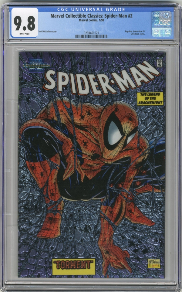 1998 SpiderMan 1 Chromium CGC 98 Marvel Collectible Classics 2