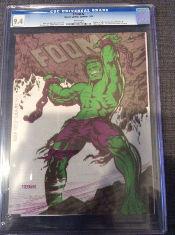 Foom 2 CGC 94 1973 1st appearance Wolverine Prototype  Proceeds Hulk 181 