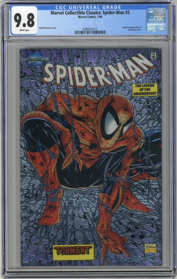 1998 SpiderMan 1 Chromium CGC 98 Marvel Collectible Classics 2