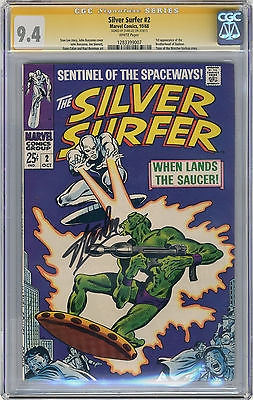 1968 Silver Surfer 2 CGC 94 Signed by Stan Lee White Pages
