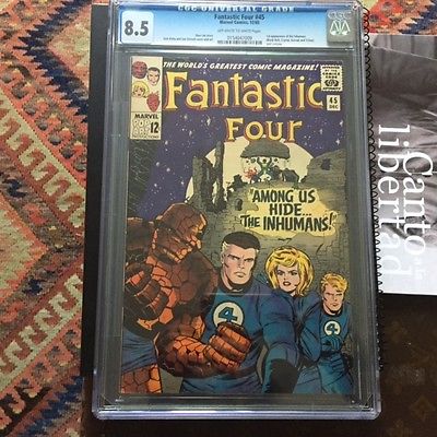 Fantastic Four 45 Dec 1965 Marvel CGC 85 1st Inhumans 1965 Original CGC 85