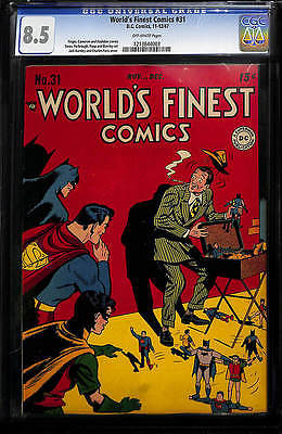Worlds Finest Comics 31 CGC 85 VF Golden Age DC Batman Superman