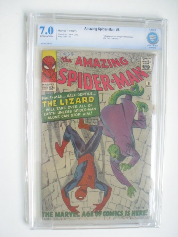 Amazing Spiderman 6 CBCS 70 1st App Lizard OWtW Like CGC