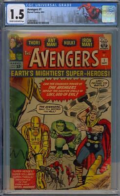 Avengers 1 CGC 15 COW 12cThorAntManHulkIron ManWasp1963