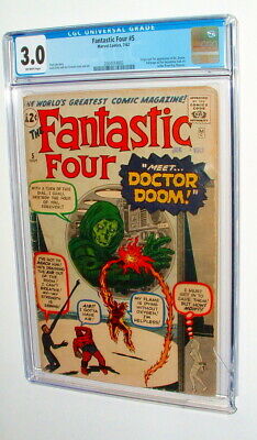 1962 FANTASTIC FOUR 5 comic book 1st DOCTOR DOOM   CGC grade 30