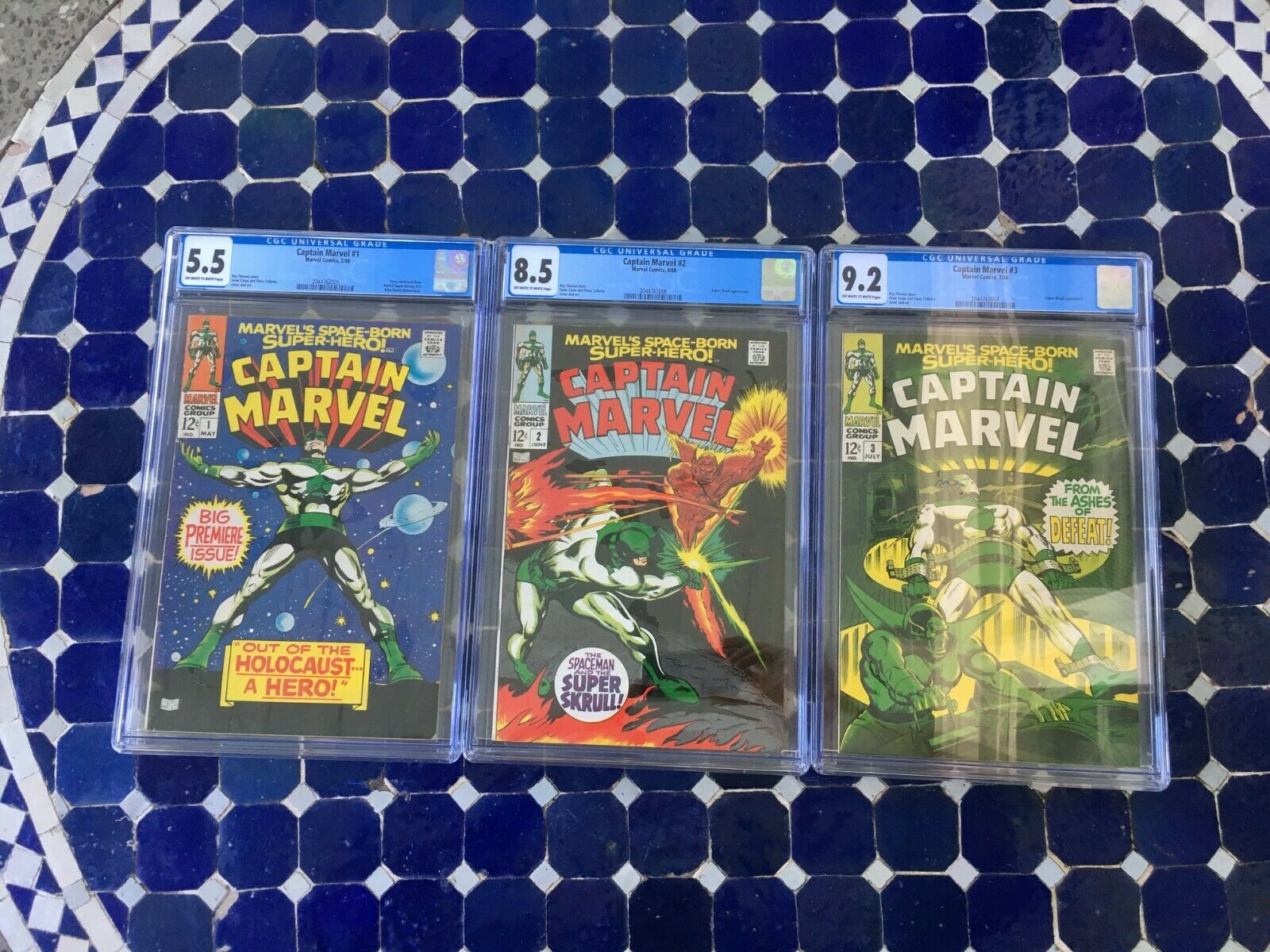 CGC Set of CAPTAIN MARVEL 125 Marvel 19681973 