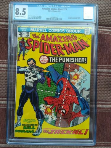 Amazing SpiderMan 129 CGC 85 OWW Pages 1st Appearance The Punisher 