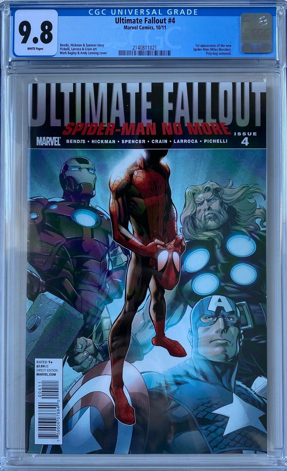 Ultimate Fallout 4 CGC 98 1st app of the new SpiderMan Mile Morales LK