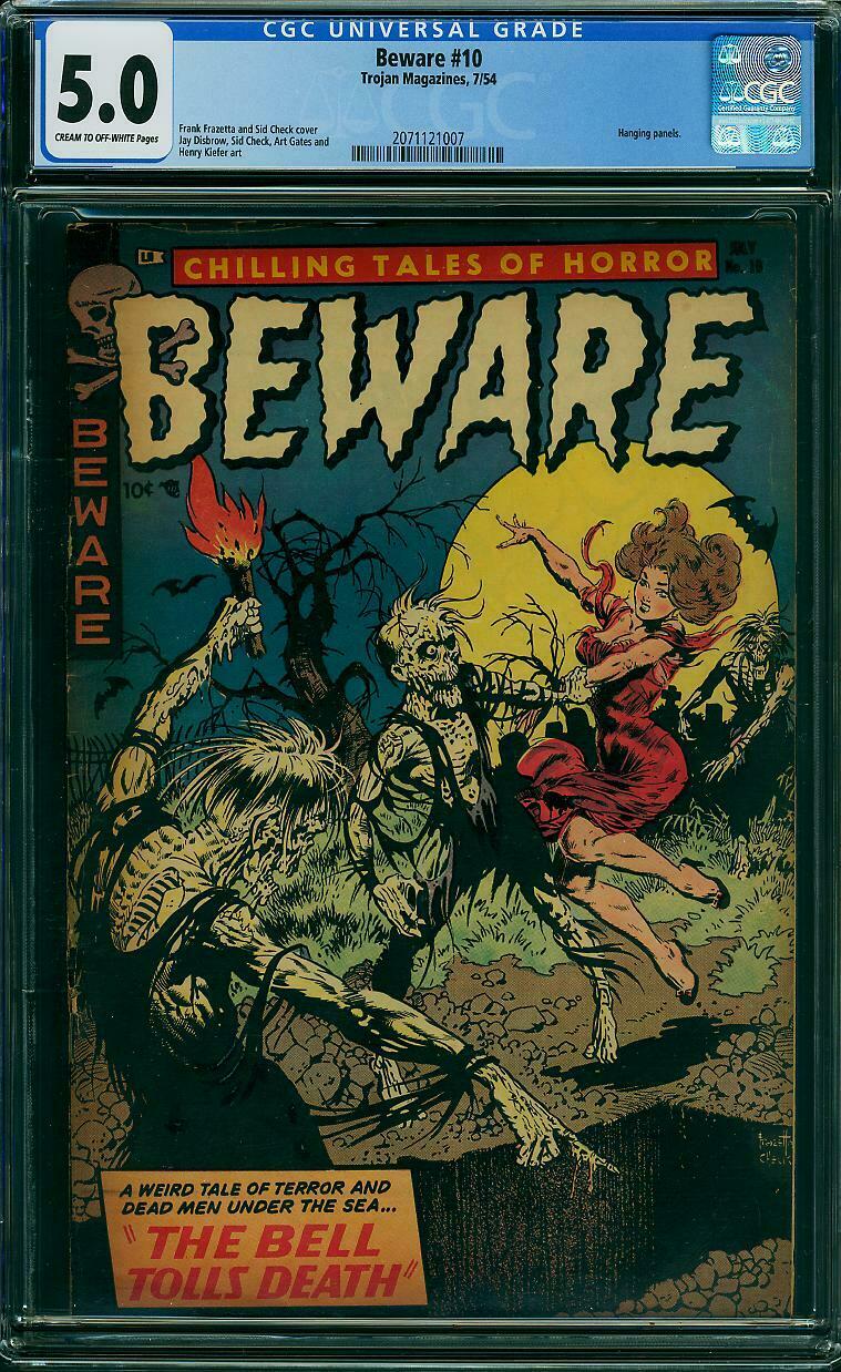 Beware 10 CGC 50 Classic Precode Frazetta Good Girl Art coverLK