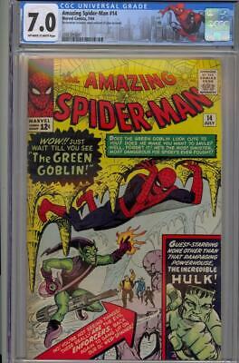 Amazing SpiderMan  14 CGC 70 OWW Marvel1964 1st Green Goblin