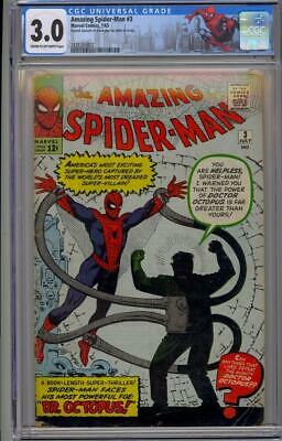 Amazing SpiderMan 3 CGC 30 COW Marvel1963 1st Doctor Octopus