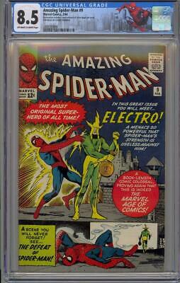 Amazing SpiderMan 9 CGC 85 OWW Marvel1964 1st Electro