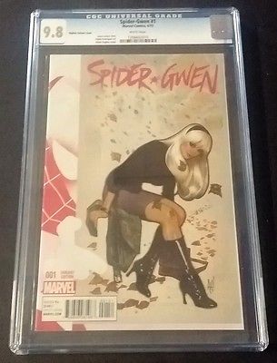 SpiderGwen 1 1100 Adam Hughes Variant Cover CGC 98 Edge of SpiderVerse 2