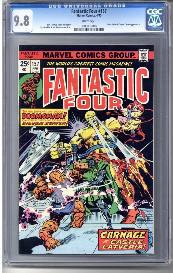 Fantastic Four  157 CGC 98 0006079002 Silver SurferDr Doom Appear White 