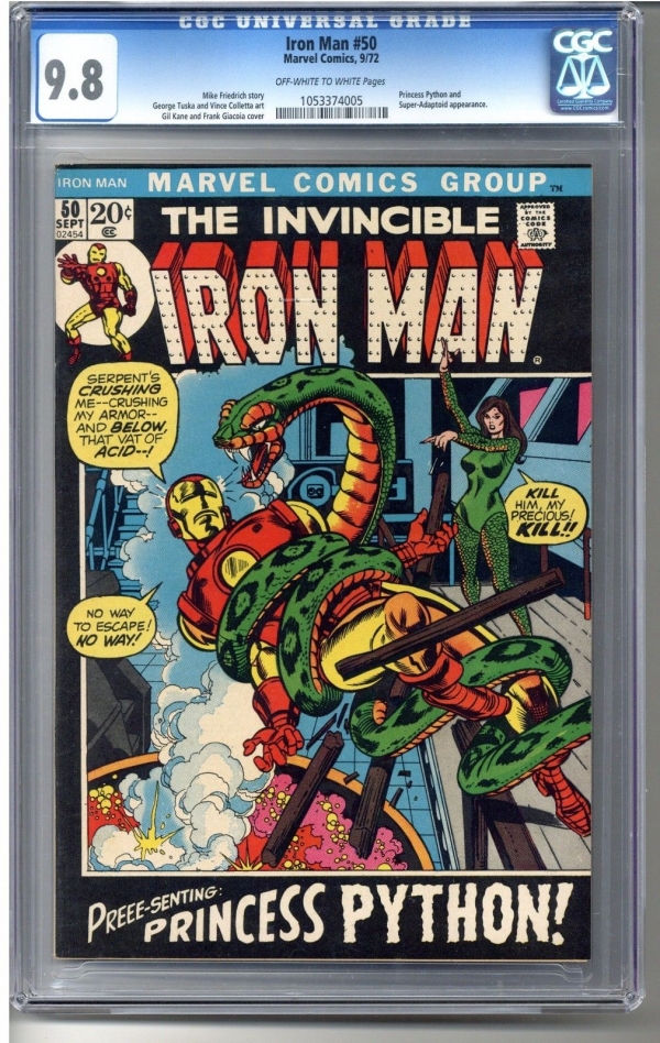 Iron Man  50 CGC 98 1053374005 Princess PythonAdaptoid Appear OWW 