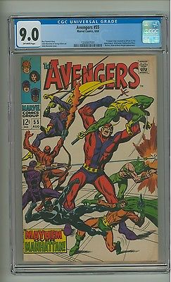 Avengers 55 CGC 90 OW pages 1st full app Ultron Marvel 1968 c06763