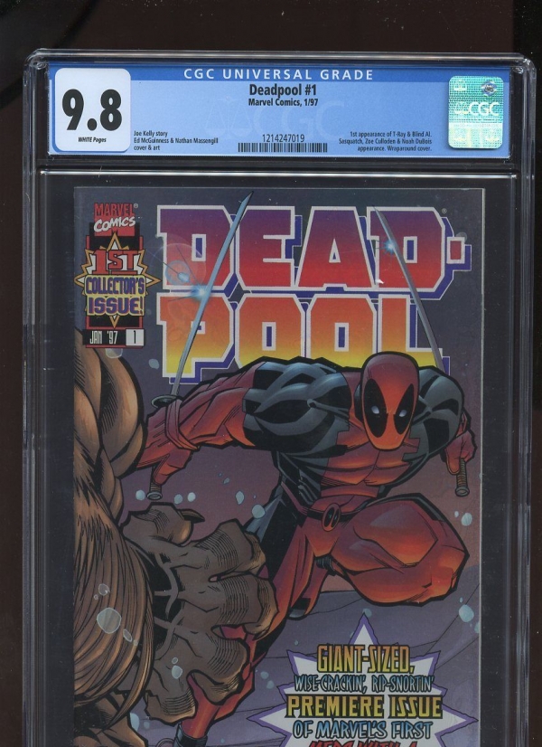 DEADPOOL 1 CGC GRADED 98 WHITE PAGES 1997 1214247019