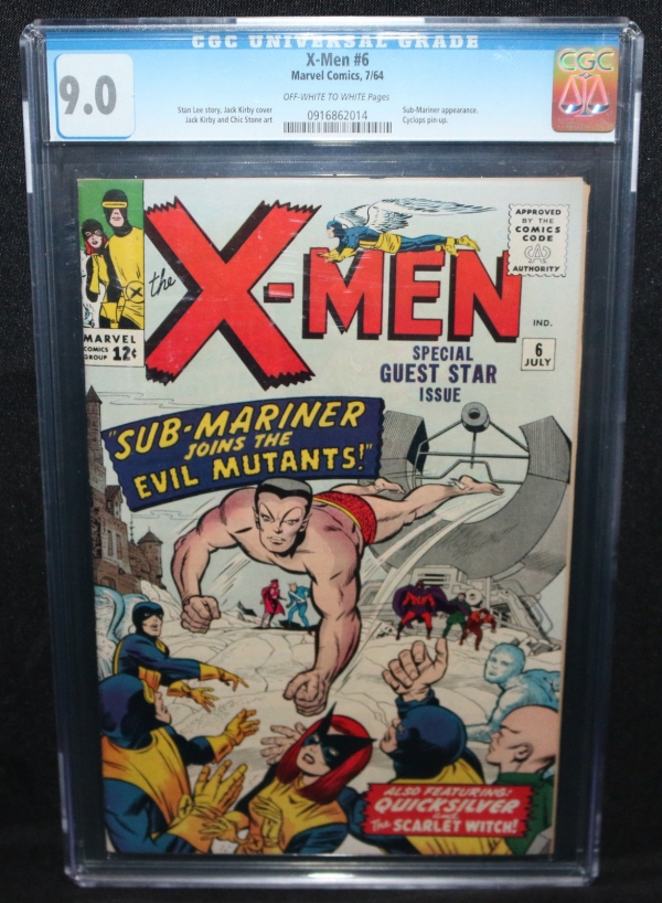 XMen 6  SubMariner App  Cyclops PinUp  CGC Grade 90  1964