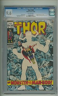 Thor 169 CGC 96 OW pages Origin Galactus concludes Kirby 1969 c08381