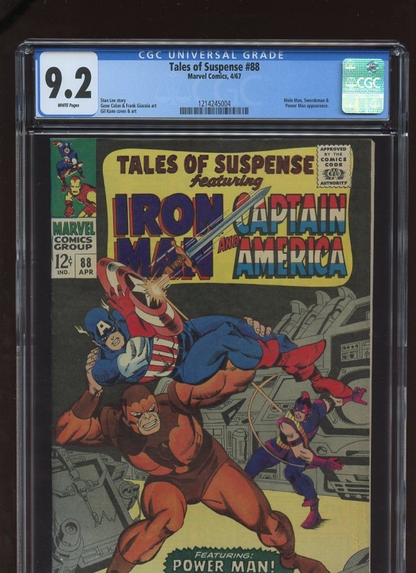 TALES OF SUSPENSE 88 CGC 92 WHITE PAGES 1967 1214245004 IRON MAN CAPT AMERICA