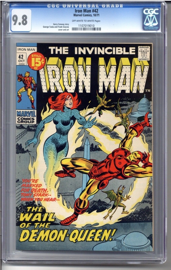 Iron Man  42 CGC 98 1107019010 Only Appearance of Operative 12 OWW 
