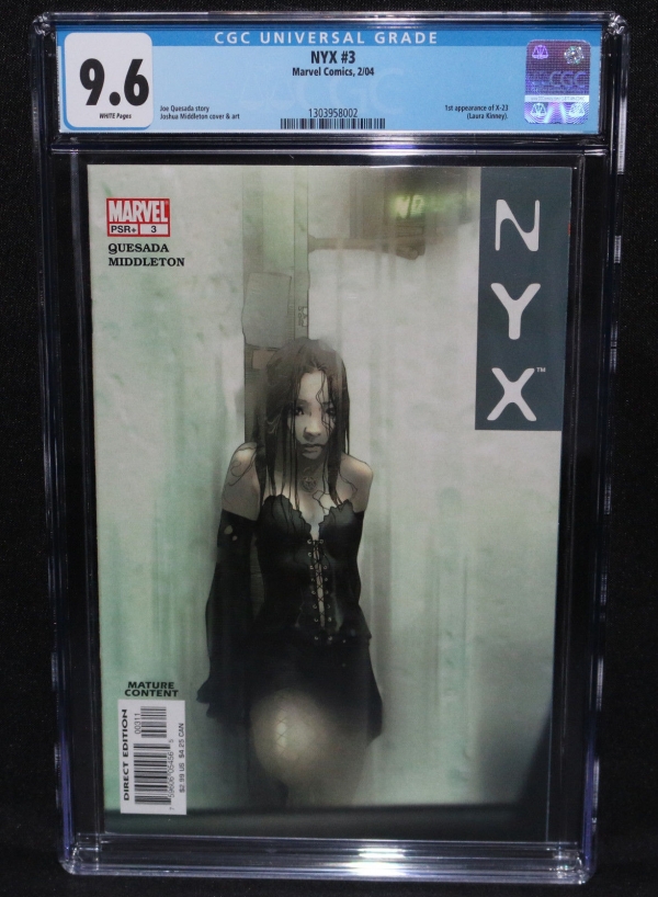 NYX 3  1st App of X23 Laura Kinney  CGC Grade 96  2004