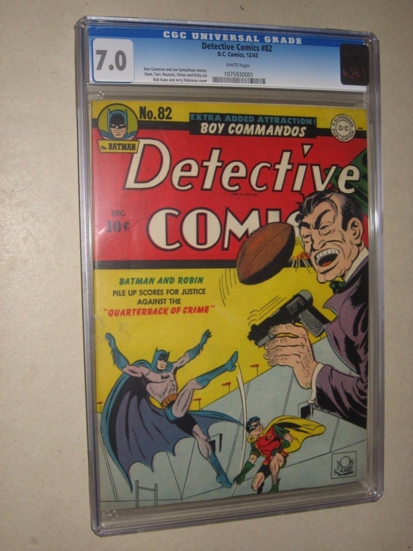 DETECTIVE COMICS 82 BATMAN ROBIN DC 1943 GOLDEN AGE CGC 70 FNVF WHITE PAGES