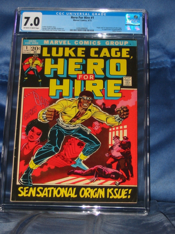 LUKE CAGE HERO FOR HIRE 1 CGC 70 MARVEL COMICS 1972 1st Appearance Luke Cage