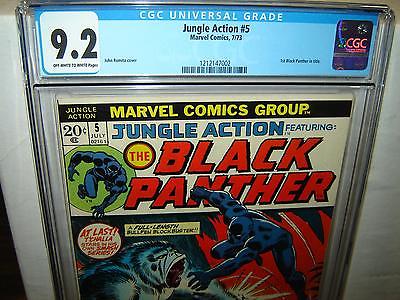 Jungle Action 5 CGC 92 OWW p 1st Black Panther in title 1973 r00052