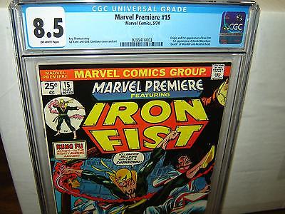 Marvel Premiere 15 CGC 85 OW p Origin  1st Iron Fist 1974 Marvel r00053