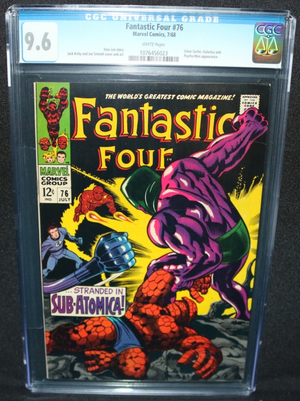 Fantastic Four 76  Silver Surfer Galactus  PsycoMan  CGC Grade 96  1968