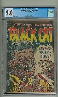 Black Cat Mystery Comics 50 CGC 90 COW pages Classic cover 1954 c11628