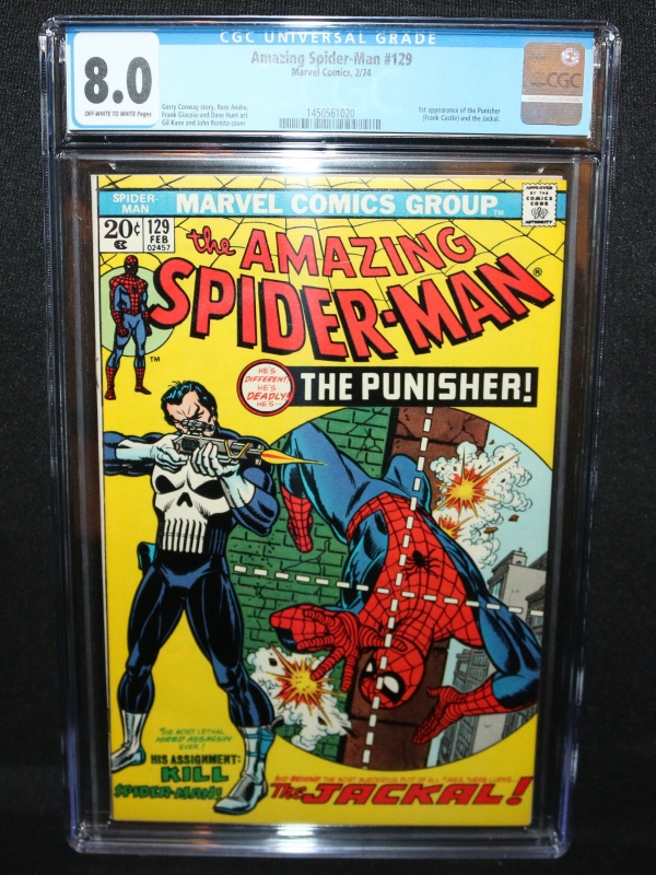 Amazing SpiderMan 129  1st Appearance of the Punisher  CGC Grade 80  1974