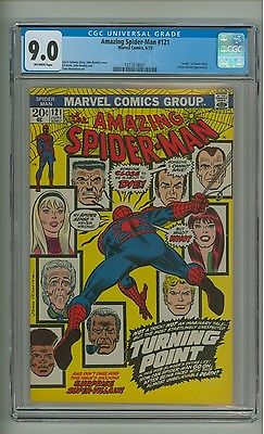 Amazing SpiderMan 121 CGC 90 OW pgs Death of Gwen Stacy 1973 c12028