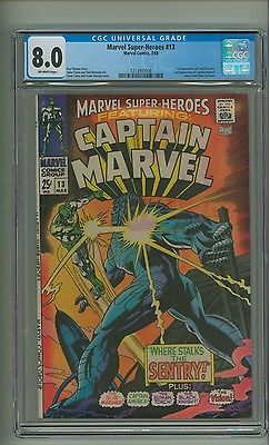 Marvel SuperHeroes 13 CGC 80 OW pgs 1st app Carol Danvers 1968 c12860