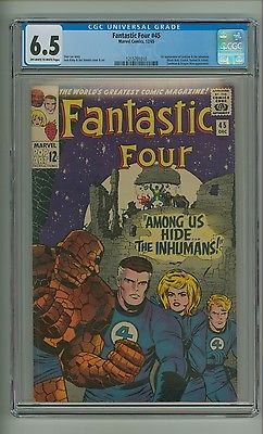 Fantastic Four 45 CGC 65 OWW p 1st app Lockjaw  Inhumans Kirby c12352