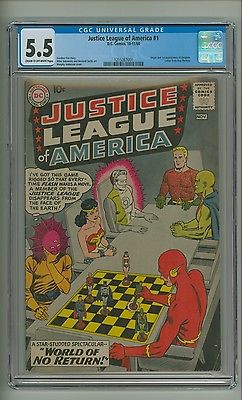 Justice League of America 1 CGC 55 COW p Origin1st app Despero c12737