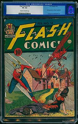 Flash Comics 14 CGC VG 40 Cream to OffWhite   