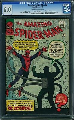 AMAZING SPIDERMAN 3   CGC 60  MARVEL 1963  LEE  DITKO Origin 1st DOC OCTOPUS