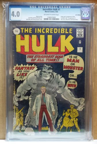 Hulk 1 CGC 40 1st Appearance of the Incredible Hulk 