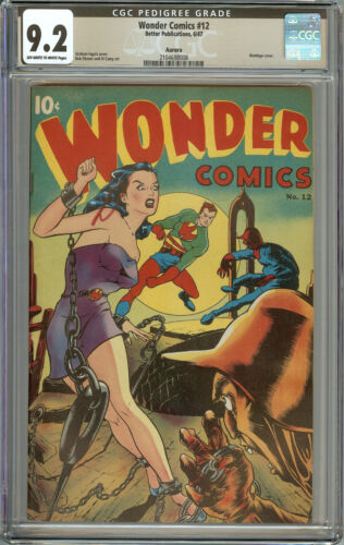 Wonder Comics 12 Aurora Pedigree CGC 92 OWW  Graham Ingels Bondage Cover