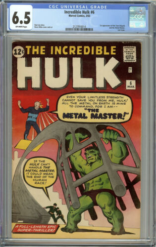 Incredible Hulk 6 CGC 65 OW  Last Issue  1st Teen Brigade  Metal Master