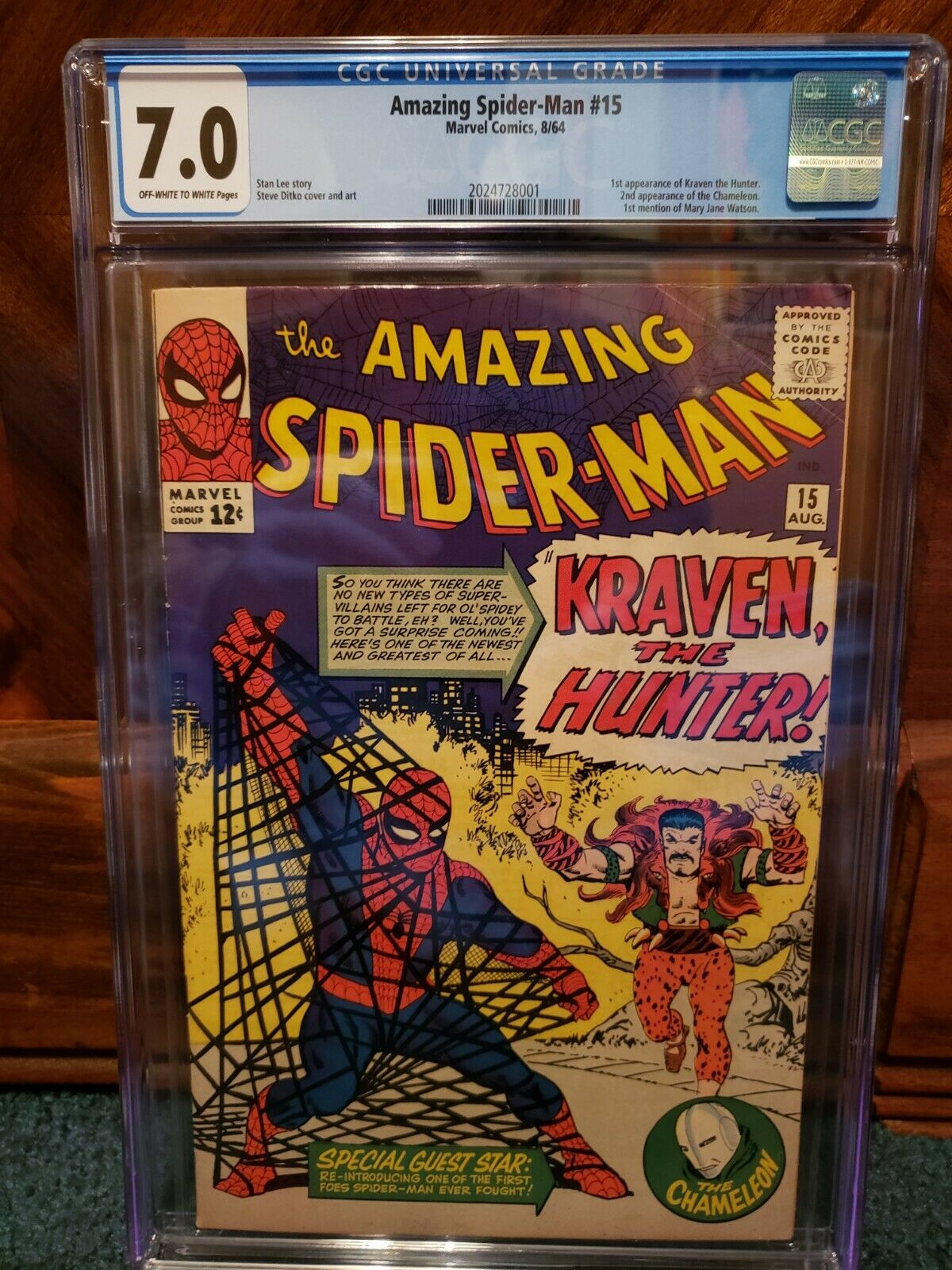 Amazing SpiderMan 15 CGC 70 1964 1st appearance of Kraven