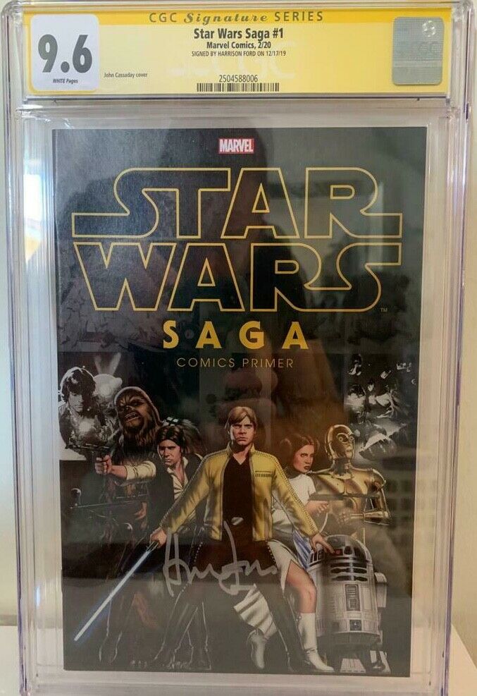 Han Solo Star Wars Saga  1 CGC 96 Signed Harrison Ford Signature Series Comic
